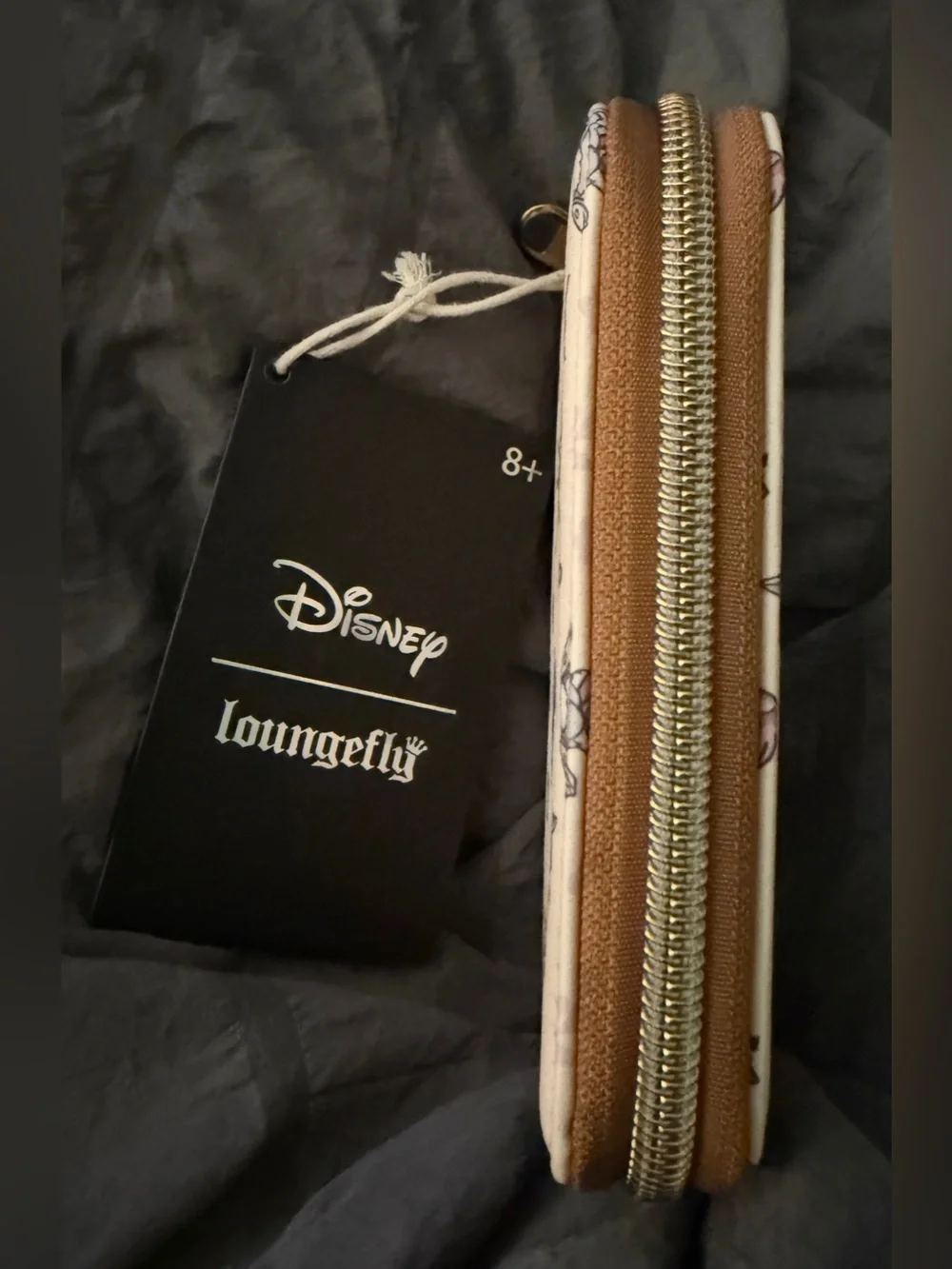 Disney Cream and Brown Bambi Zip Wallet by Loungefly
